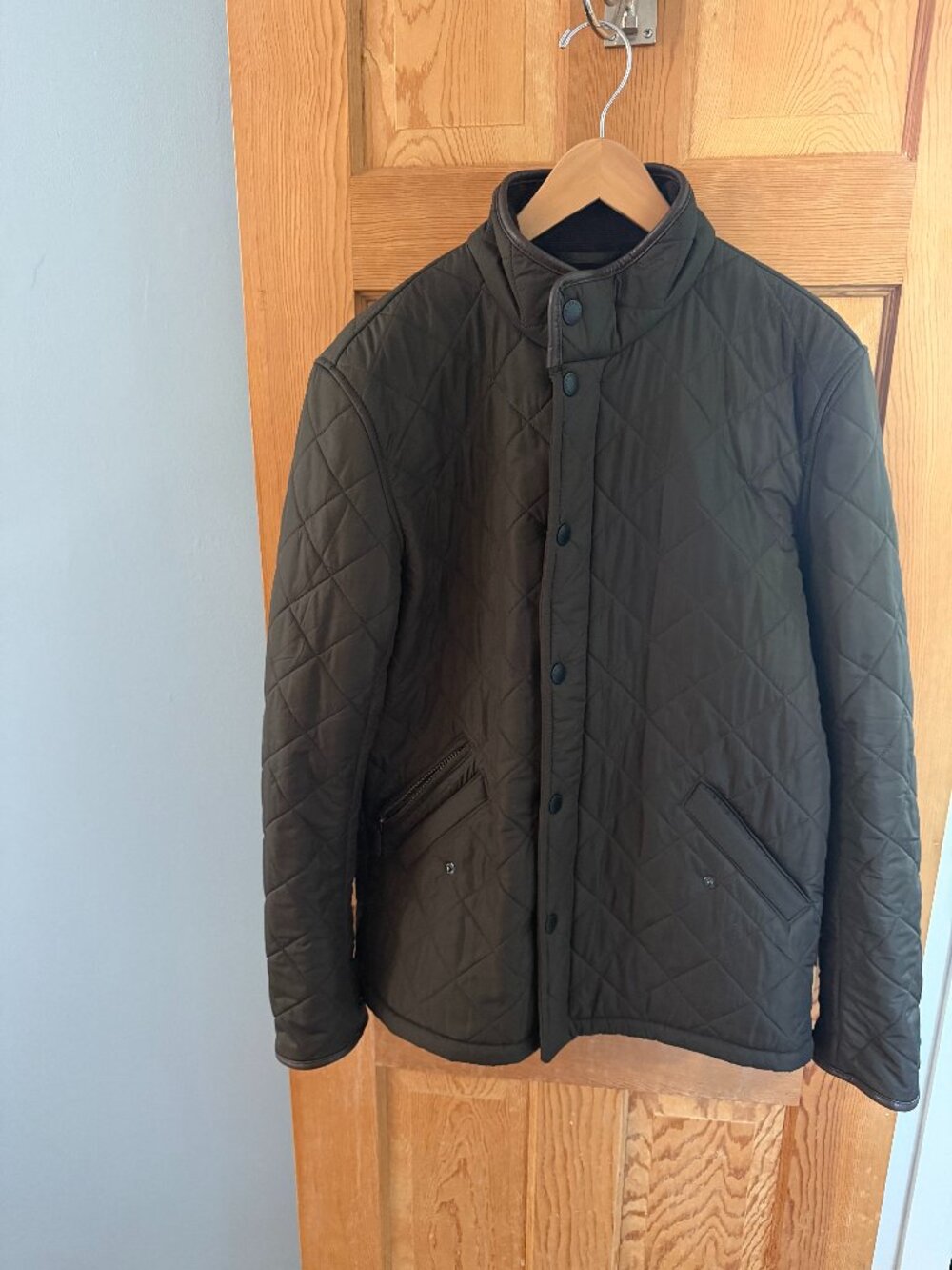 Barbour Powell Quilted Jacket Olive Men’s M